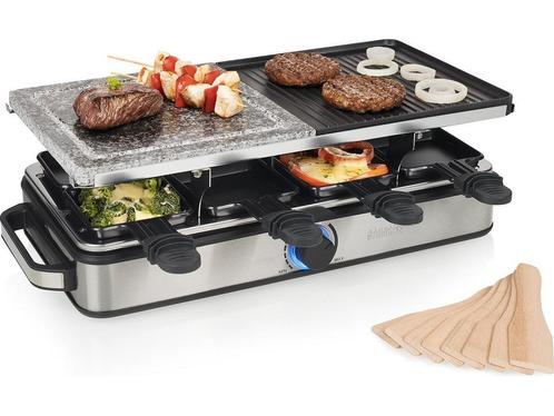 Princess Gourmetstel 162635 - Raclette 8 Personen - Steen en, Witgoed en Apparatuur, Gourmetstellen, Zo goed als nieuw, Verzenden