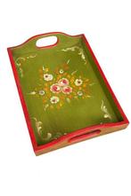 Dienblad (2) - Hout - Decoratief dienblad, Antiek en Kunst