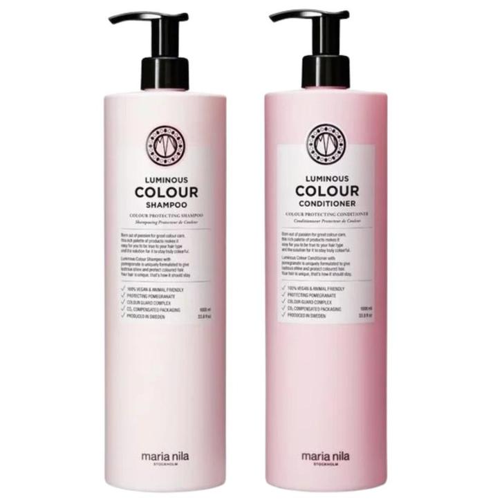 Maria Nila Luminous Colour Care Set XL - 2x1000ml, Sieraden, Tassen en Uiterlijk, Uiterlijk | Haarverzorging, Overige typen, Nieuw
