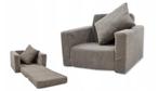 Kinderfauteuil - slaapbankje - 51x40x41cm - ribstof - beige, Ophalen of Verzenden, Nieuw