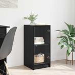 vidaXL Dressoir Zwart eiken 35 x 37 x 76 cm Bewerkt hout, Verzenden, Nieuw, Overige houtsoorten, Minder dan 50 cm