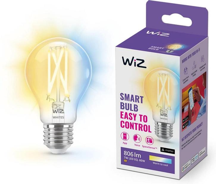WiZ Filament Lamp - Warm- tot Koelwit Licht - Slimme LED, Huis en Inrichting, Lampen | Losse lampen, Nieuw, Ophalen of Verzenden