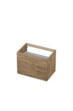 Onderkast INK 2 laden met grepen hout d, Ophalen of Verzenden, Nieuw, Bad