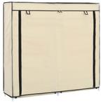 vidaXL Schoenenkast met hoes 115x28x110 cm stof crème, Huis en Inrichting, Verzenden, Nieuw