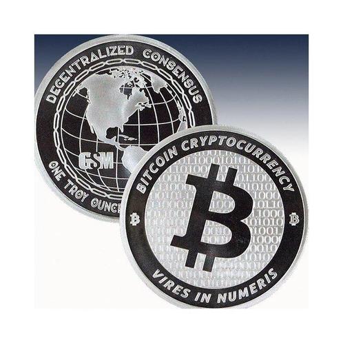 Wereld. Silver medal ND Bitcoin, 1 Oz (.999) (Zonder, Postzegels en Munten, Munten | Europa | Niet-Euromunten