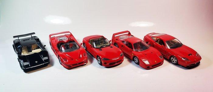 5 x 80/90s supercars Ferrari/Viper 1:24 - Modelauto (5), Hobby en Vrije tijd, Modelauto's | 1:5 tot 1:12