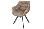 Design stoel THE DUTCH COMFORT taupe retro stijl met, Huis en Inrichting, Stoelen, Ophalen of Verzenden, Nieuw