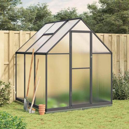 vidaXL Tuinkas met basisframe 169x169x202 cm aluminium, Tuin en Terras, Kassen, Nieuw, Verzenden