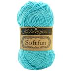 Scheepjes Softfun - 2603 cyan - Katoen/Acryl Garen, Hobby en Vrije tijd, Breien en Haken, Ophalen of Verzenden, Nieuw
