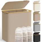 Wasmand met deksel en 3 vakken met afneembare waszakken, Verzenden, Nieuw