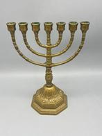 7-armige Menorah Joodse kandelaar - Kandelaar - Messing, Antiek en Kunst