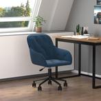 vidaXL Kantoorstoel draaibaar fluweel blauw, Verzenden, Nieuw