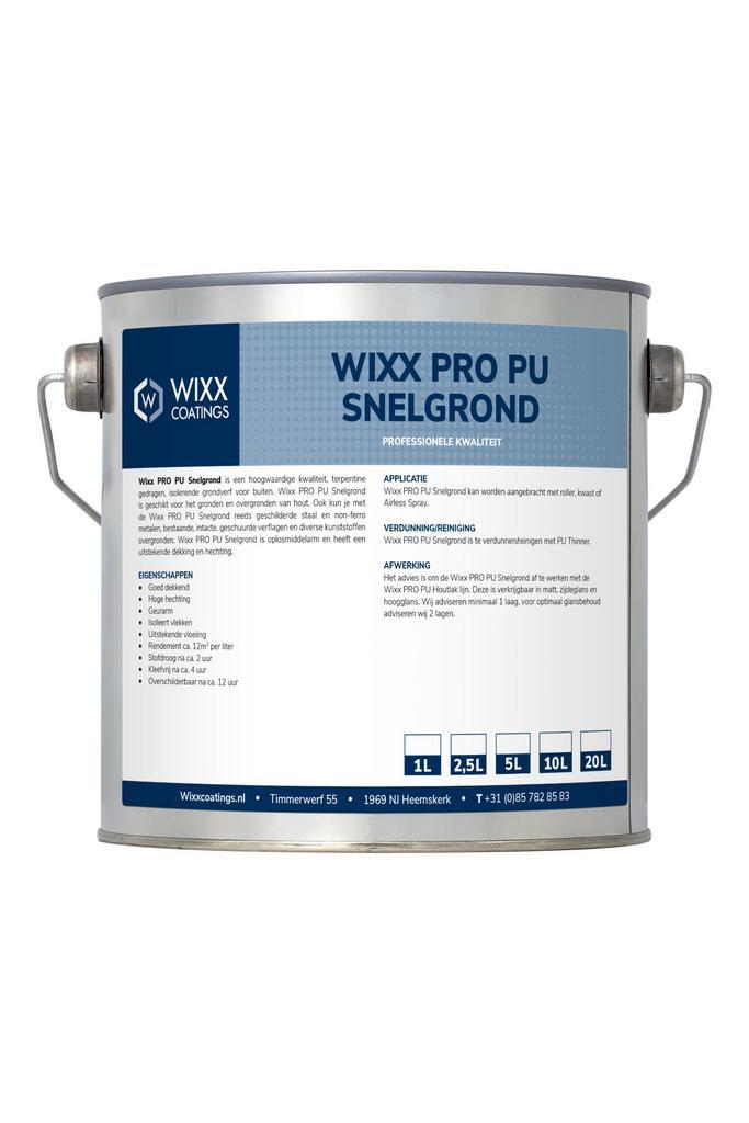 Wixx PRO PU Snelgrond Primer RAL 9005 | Gitzwart 20L, Doe-het-zelf en Verbouw, Verf, Beits en Lak, Verf, Zwart, Nieuw, 15 tot 20 liter