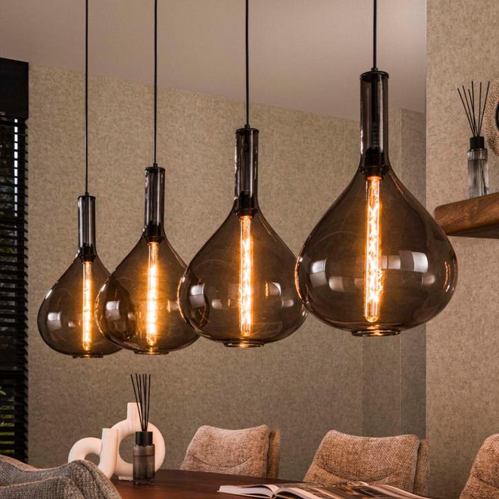 *WOONWINKEL* Hanglamp Glas Druppels, Huis en Inrichting, Lampen | Hanglampen, Nieuw, Verzenden