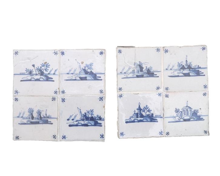 Twee tegeltableaus, Holland, 18e/19e eeuw, Antiek en Kunst, Antiek | Wandborden en Tegels