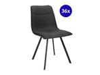 Veiling - Stoel Nora (set van 36) Stof - Antraciet - Grijs, Nieuw