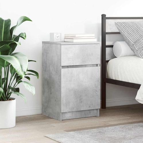 vidaXL Nachtkastje 39x35x65 cm bewerkt hout betongrijs, Huis en Inrichting, Slaapkamer | Nachtkastjes, Nieuw, Hout, Verzenden