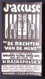 Poster over demonstratie voor mensen rechten bij het Kras..., Verzenden, Nieuw, Overige onderwerpen, Met lijst