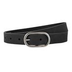 Landley Dames Riem Ovale Gesp - 3 cm - Leer - Zwart - 105, Kleding | Dames, Riemen en Ceinturen, Verzenden, Zwart, Nieuw, 3 tot 5 cm