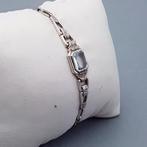 Zilver, Art Deco, Natuurlijke Aquamarijn(Getest) - Armband, Antiek en Kunst