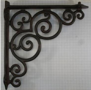 Plankdrager rustiek ijzer geroest 265 x 252 mm, Doe-het-zelf en Verbouw, Hang- en Sluitwerk, Nieuw, Ophalen of Verzenden
