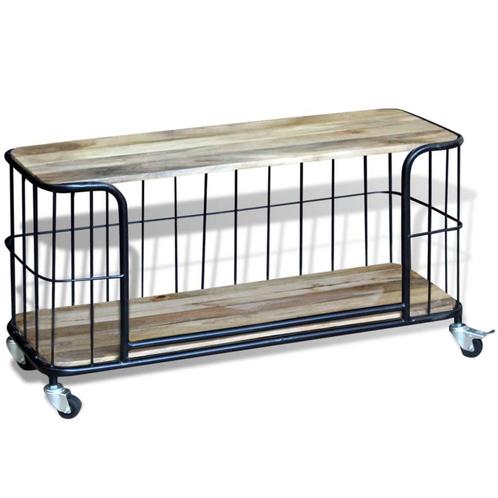 vidaXL Tv-meubel100x40x45 cm massief mangohout, Huis en Inrichting, Kasten | Televisiemeubels, 25 tot 50 cm, Nieuw, Overige houtsoorten