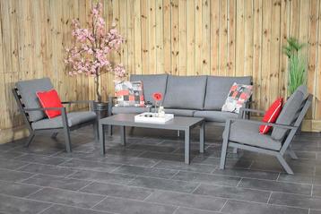 Pollencia Aluminium Loungeset 3 Zitsbank 2 Lounge Tuinstoele beschikbaar voor biedingen