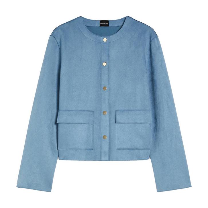 Pennyblack • blauw jasje suèdelook • 36 (IT42), Kleding | Dames, Truien en Vesten, Blauw, Nieuw, Maat 36 (S), Verzenden