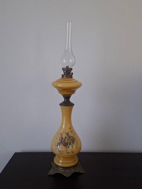 Olielamp - Glas, Koper, Antiek en Kunst, Curiosa en Brocante