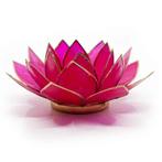 Lotus Sfeerlicht Fuchsia Goudrand, Verzenden, Nieuw