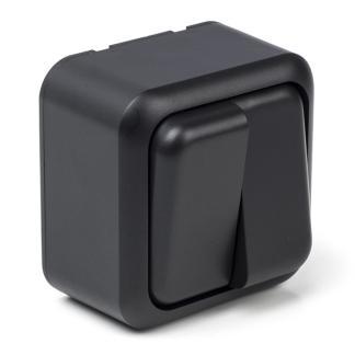 Schakelaar | Q-link (Opbouw, Serie, Zwart), Doe-het-zelf en Verbouw, Elektra en Kabels, Nieuw, Verzenden
