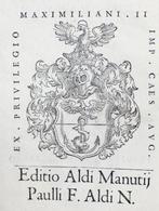 Aldo Manuzio - Orthographiae - 1575