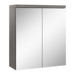 Badkamerkast Toledo 60 x 20 x 60 cm Grijs Eiken Spiegelkast, Verzenden, Nieuw, Spiegelkast