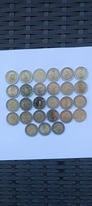 Italië. 2 Euro 2004/2024 (27 monete) (Zonder Minimumprijs), Postzegels en Munten, Munten | Europa | Euromunten