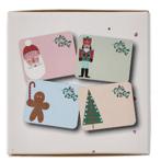 Kerst Naam Stickers 50st, Nieuw, Verzenden