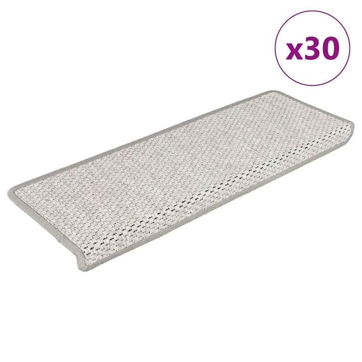 vidaXL Trapmatten zelfklevend Sisal-Look 30 st 65x21x4 cm, Doe-het-zelf en Verbouw, Ladders en Trappen, Nieuw, Verzenden