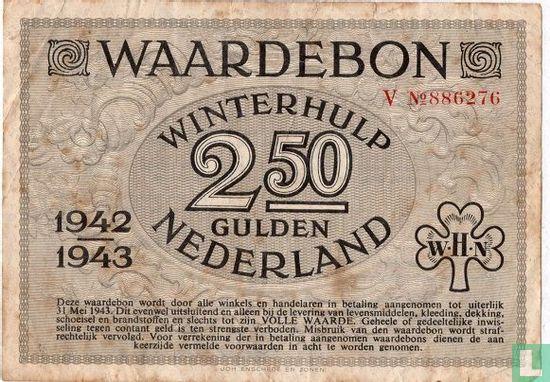 Nederland - Bankbiljet 2½ gulden 1942/1943 Winterhulp V.., Postzegels en Munten, Bankbiljetten | Nederland, Verzenden