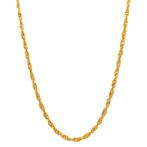 Gouden koord collier 62.5 cm 18 krt, Verzenden, Zo goed als nieuw, Goud, Goud