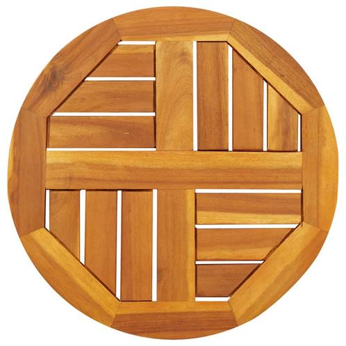 vidaXL Tafelblad rond Ø 40x2 cm massief acaciahout, Huis en Inrichting, Tafels | Eettafels, Nieuw, Verzenden