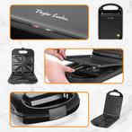 Tosti apparaat - Tosti ijzer - Contactgrill - Wafelijzer - 1, Witgoed en Apparatuur, Contactgrills, Verzenden, Zo goed als nieuw