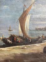 Scuola italiana (XVIII-XIX) - Veduta del bacino di San Marco, Antiek en Kunst