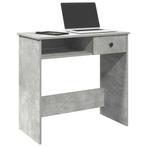 vidaXL Bureau 80x40x75 cm bewerkt hout betongrijs, Verzenden, Nieuw