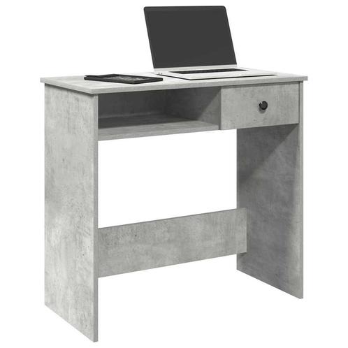 vidaXL Bureau 80x40x75 cm bewerkt hout betongrijs, Huis en Inrichting, Bureaus, Nieuw, Verzenden