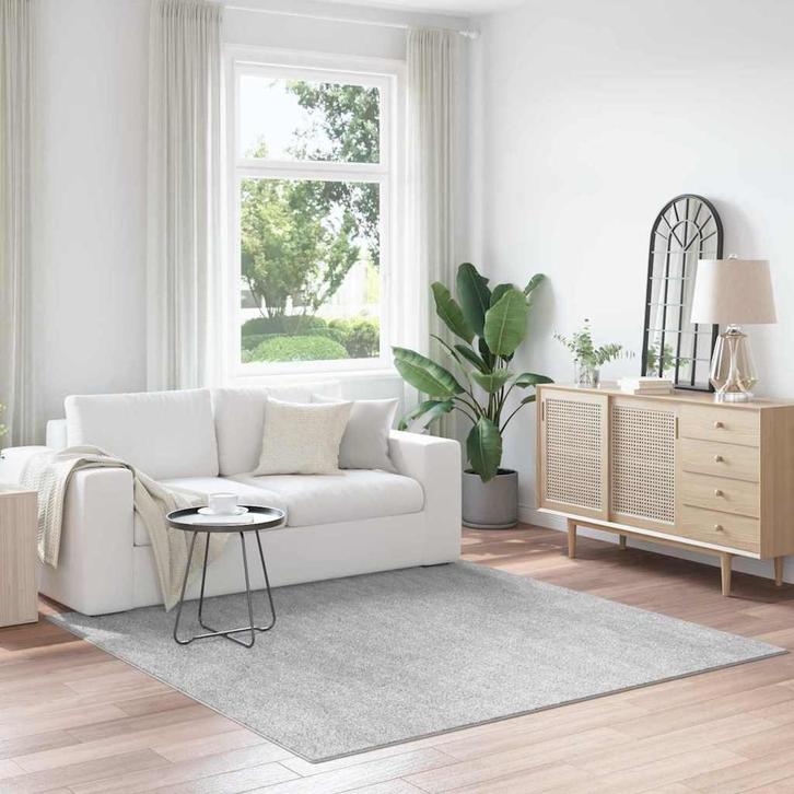 vidaXL Antislip Shaggy Tapijt Grijs 200 x 200 cm PP, Huis en Inrichting, Stoffering | Tapijten en Kleden, Grijs, Nieuw, Verzenden