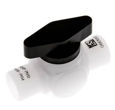 PVDF 2-Weg Kogelkraan G 1/4 FKM Vacuüm, Doe-het-zelf en Verbouw, Overige Doe-het-zelf en Verbouw, Nieuw, Verzenden