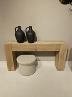 Rustieke eiken BEAM sidetable | Geborsteld eikenhout op maat, Eikenhout, Nieuw, Ophalen of Verzenden, Landelijk, modern, hotel chique