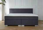 ACTIE! Boxspring Nantes 140 200 Antraciet, Verzenden, Nieuw, 140 cm, Twijfelaar