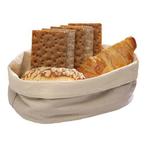 Broodzak canvas ovaal beige 20x15cm, Verzenden, Nieuw in verpakking
