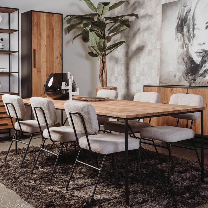 *WOONWINKEL* Tower Living Felino Eettafel Gerecycled Teak 24, Huis en Inrichting, Tafels | Eettafels, Nieuw, Verzenden