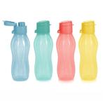 Tupperware Drinkflesjes 310 ml (4) BlauwGeelGroenZalm, Huis en Inrichting, Ophalen of Verzenden, Nieuw